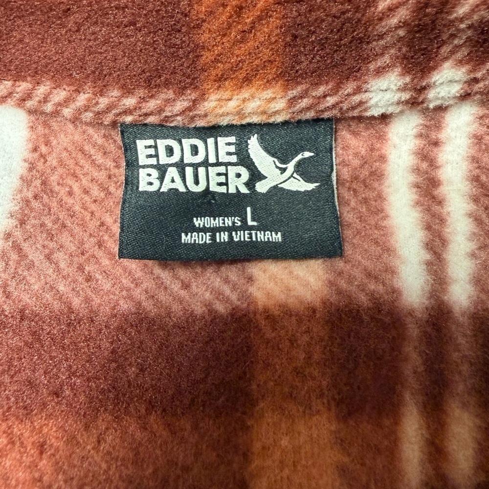 Eddie Bauer microfleece button up women’s size L - Picture 5 of 11